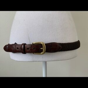 Brighton  Brown Leather Belt with Gold Buckle